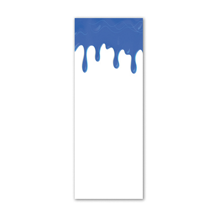 Υφασμάτινο αυτοκόλλητο ψυγείου που απεικονίζει μπλε χρώμα να τρέχει από το πάνω μέρος σε πολλά σημεία. Είναι ανθεκτικό και κολλάει και ξεκολλάει εύκολα.Μπορείτε να μας ζητήσετε να εκτυπωθεί σε ότι διάσταση θέλετε. Το θέμα προσαρμόζεται ανάλογα στη διάσταση που θέλετε.Το παράδειγμα που παρουσιάζουμε στην απομονωμένη εικόνα του θέματος αφορά ψυγείο με διάσταση 75cm πλάτος x 200cm ύψος.