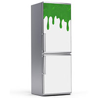 Υφασμάτινο αυτοκόλλητο ψυγείου που απεικονίζει πράσινο χρώμα να τρέχει από το πάνω μέρος σε πολλά σημεία. Είναι ανθεκτικό και κολλάει και ξεκολλάει εύκολα.Μπορείτε να μας ζητήσετε να εκτυπωθεί σε ότι διάσταση θέλετε. Το θέμα προσαρμόζεται ανάλογα στη διάσταση που θέλετε.Το παράδειγμα που παρουσιάζουμε στην απομονωμένη εικόνα του θέματος αφορά ψυγείο με διάσταση 75cm πλάτος x 200cm ύψος.