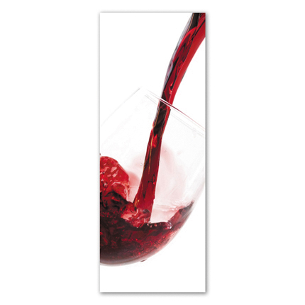 Υφασμάτινο αυτοκόλλητο ψυγείου που απεικονίζει ένα ποτήρι που γεμίζει με κόκκινο κρασί σε λευκό φόντο.Είναι ανθεκτικό και κολλάει και ξεκολλάει εύκολα.Μπορείτε να μας ζητήσετε να εκτυπωθεί σε όποιες διαστάσεις θέλετε. Το θέμα προσαρμόζεται αναλογικά στις διαστάσεις που θέλετε.Το παράδειγμα που παρουσιάζουμε στην απομονωμένη εικόνα του θέματος αφορά ψυγείο με διαστάσεις 75cm πλάτος x 200cm ύψος.