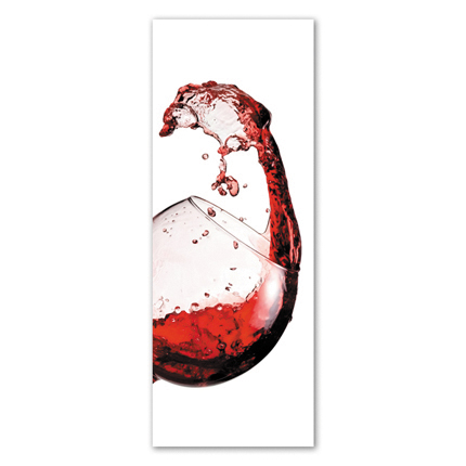 Υφασμάτινο αυτοκόλλητο ψυγείου που απεικονίζει ένα ποτήρι με κόκκινο κρασί σε λευκό φόντο.Είναι ανθεκτικό και κολλάει και ξεκολλάει εύκολα.Μπορείτε να μας ζητήσετε να εκτυπωθεί σε όποιες διαστάσεις θέλετε. Το θέμα προσαρμόζεται αναλογικά στις διαστάσεις που θέλετε.Το παράδειγμα που παρουσιάζουμε στην απομονωμένη εικόνα του θέματος αφορά ψυγείο με διαστάσεις 75cm πλάτος x 200cm ύψος.