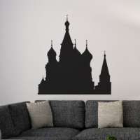 Αυτοκόλλητο τοίχου από βινύλιο που απεικονίζει τoν καθεδρικό ναο του Αγίου Βασιλείου στη Μόσχα. Είναι ανθεκτικό και κολλάει και ξεκολλάει εύκολα.Μπορείτε να μας ζητήσετε να εκτυπωθεί σε ότι διάσταση και χρώμα θέλετε. 