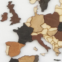 Ξύλινος τρισδιάστατος παγκόσμιος χάρτης τοίχου - (115 x 65) / Κενός Κωδικός: 90747 