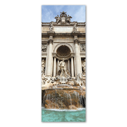Υφασμάτινο αυτοκόλλητο ψυγείου που απεικονίζει τη Fontana di Trevi.Είναι ανθεκτικό και κολλάει και ξεκολλάει εύκολα.Μπορείτε να μας ζητήσετε να εκτυπωθεί σε όποιες διαστάσεις θέλετε. Το θέμα προσαρμόζεται αναλογικά στις διαστάσεις που θέλετε.Το παράδειγμα που παρουσιάζουμε στην απομονωμένη εικόνα του θέματος αφορά ψυγείο με διαστάσεις 75cm πλάτος x 200cm ύψος.