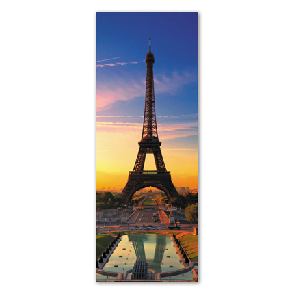 Υφασμάτινο αυτοκόλλητο ψυγείου που απεικονίζει τον πύργο του Eiffel με φόντο την ανατολή του ήλιου.Είναι ανθεκτικό και κολλάει και ξεκολλάει εύκολα.Μπορείτε να μας ζητήσετε να εκτυπωθεί σε όποιες διαστάσεις θέλετε. Το θέμα προσαρμόζεται αναλογικά στις διαστάσεις που θέλετε.Το παράδειγμα που παρουσιάζουμε στην απομονωμένη εικόνα του θέματος αφορά ψυγείο με διαστάσεις 75cm πλάτος x 200cm ύψος.