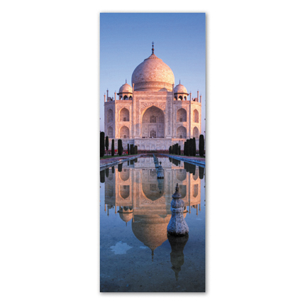 Υφασμάτινο αυτοκόλλητο ψυγείου που απεικονίζει το Taj Mahal.Είναι ανθεκτικό και κολλάει και ξεκολλάει εύκολα.Μπορείτε να μας ζητήσετε να εκτυπωθεί σε όποιες διαστάσεις θέλετε. Το θέμα προσαρμόζεται αναλογικά στις διαστάσεις που θέλετε.Το παράδειγμα που παρουσιάζουμε στην απομονωμένη εικόνα του θέματος αφορά ψυγείο με διαστάσεις 75cm πλάτος x 200cm ύψος.