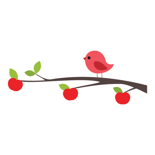 Αυτοκόλλητο τοίχου από βινύλιο που απεικονίζει ένα πουλάκι με κόκκινα χρώματα πάνω σε ένα καφέ κλαδί με πράσινα φύλλα και κόκκινα μήλα. Είναι ανθεκτικό και κολλάει και ξεκολλάει εύκολα.Μπορείτε να μας ζητήσετε να εκτυπωθεί σε ότι διάσταση θέλετε. 