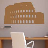 Αυτοκόλλητο τοίχου από βινύλιο που απεικονίζει το Κολοσσαίο στη Ρώμη. Είναι ανθεκτικό και κολλάει και ξεκολλάει εύκολα.Μπορείτε να μας ζητήσετε να εκτυπωθεί σε ότι διάσταση και χρώμα θέλετε. 