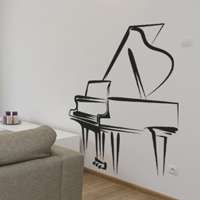 Αυτοκόλλητο τοίχου από βινύλιο που απεικονίζει ένα πιάνο. Είναι ανθεκτικό και κολλάει και ξεκολλάει εύκολα.Μπορείτε να μας ζητήσετε να εκτυπωθεί σε ότι διάσταση και χρώμα θέλετε. 