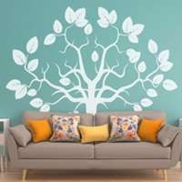 Αυτοκόλλητο τοίχου από βινύλιο που απεικονίζει ένα δέντρο με φύλλα. Είναι ανθεκτικό και κολλάει και ξεκολλάει εύκολα.Μπορείτε να μας ζητήσετε να εκτυπωθεί σε ότι διάσταση και χρώμα θέλετε. 