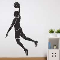 Αυτοκόλλητο τοίχου από βινύλιο που απεικονίζει έναν παίκτη του μπάσκετ σε κίνηση. Είναι ανθεκτικό και κολλάει και ξεκολλάει εύκολα.Μπορείτε να μας ζητήσετε να εκτυπωθεί σε ότι διάσταση και χρώμα θέλετε. 